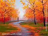 Scene Canvas Paintings - Autumn Scene